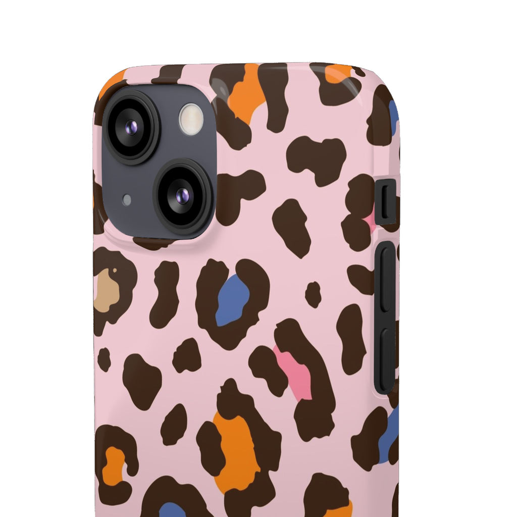 Pink Leopard Print Snap Case