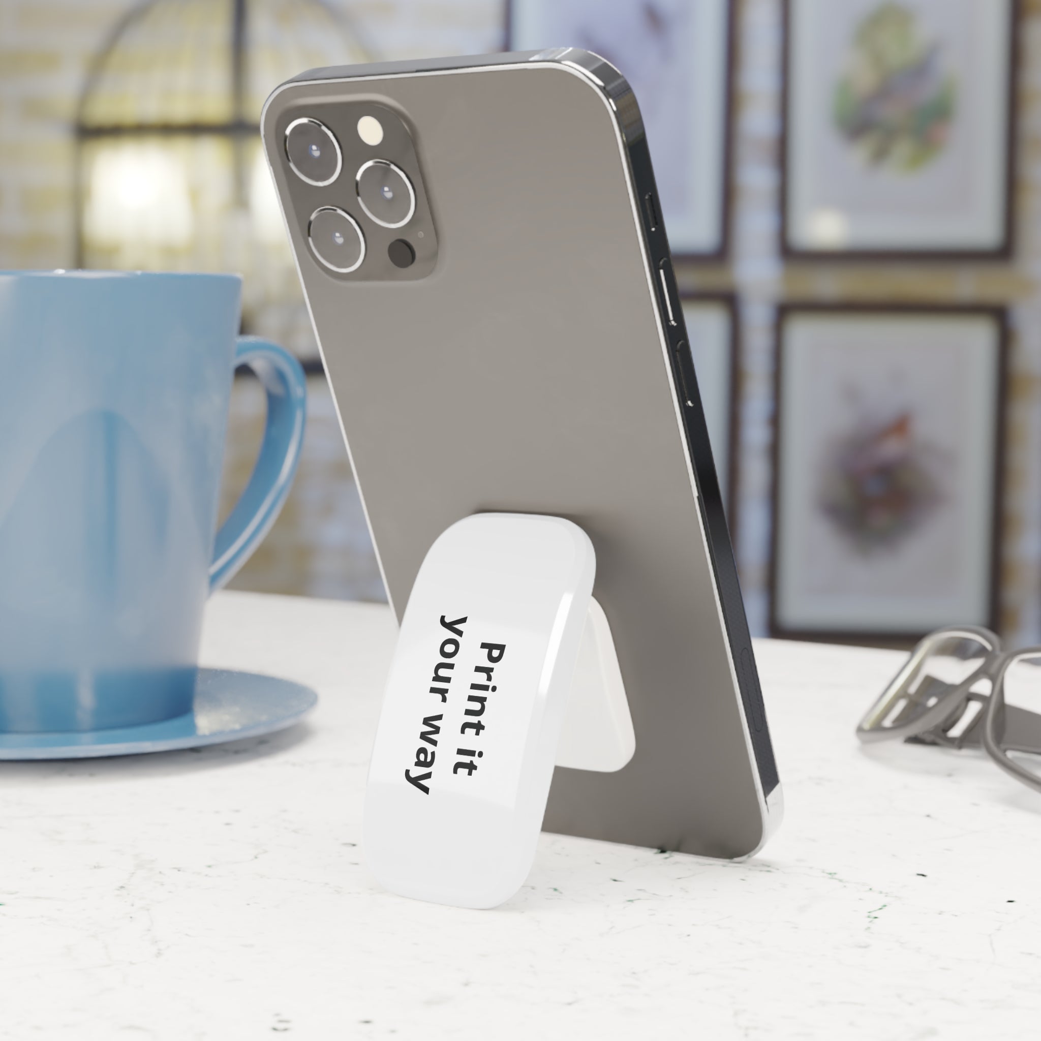 Custom Vertical Text Phone Grip Click On Phone Stand Personalized Pop Socket
