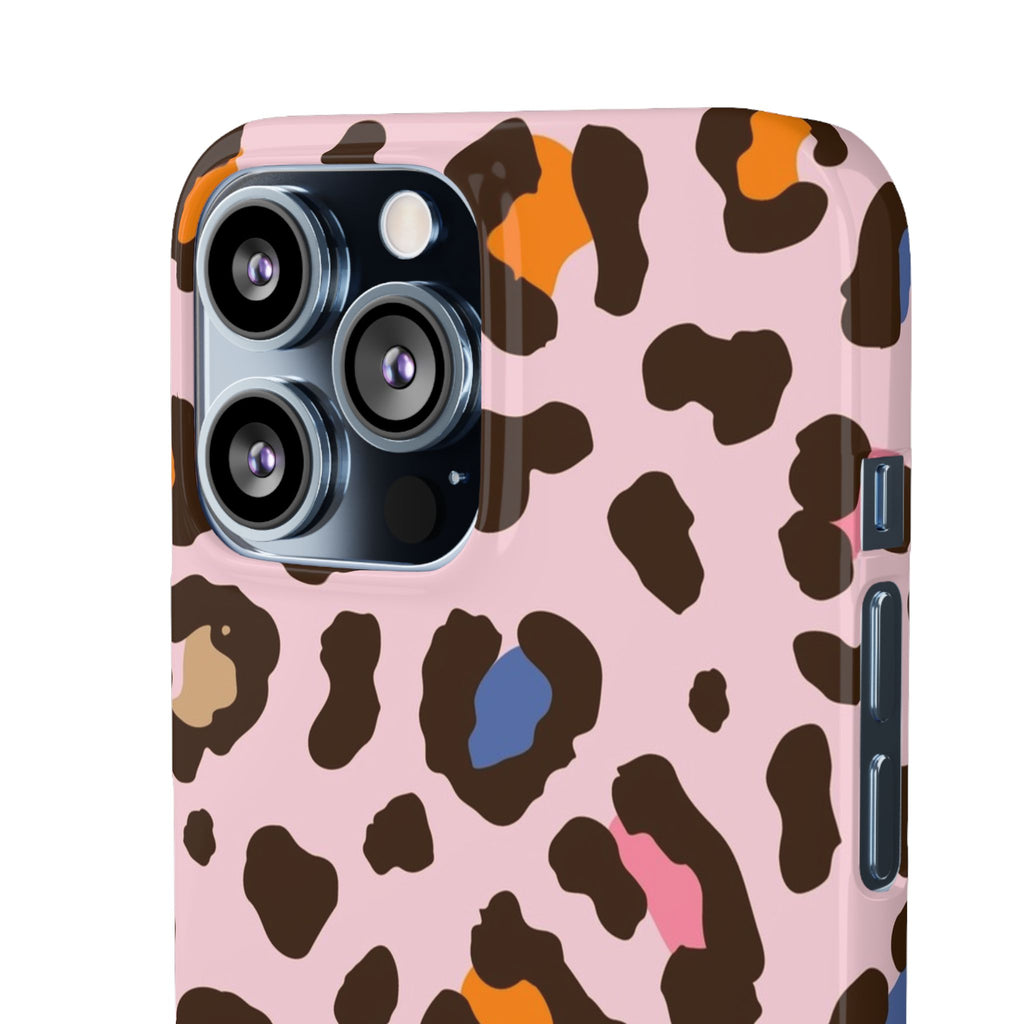 Pink Leopard Print Snap Case